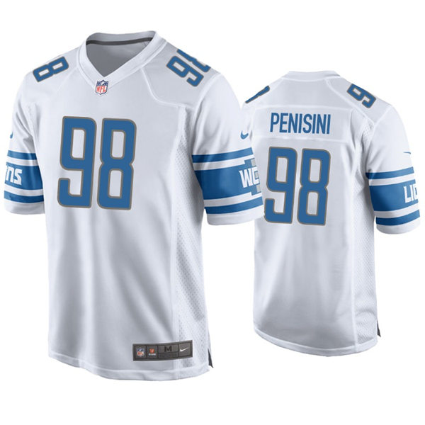 Youth Detroit Lions #98 John Penisini Nike White Limited Jersey