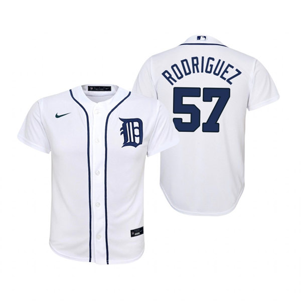 Youth Detroit Tigers #57 Eduardo Rodriguez Nike White Home Jersey