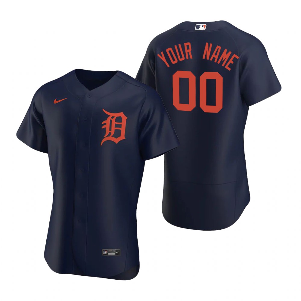 Youth Detroit Tigers Custom Matthew Boyd Niko Goodrum Carlos Pena Torii Hunter Mickey Lolich Nike Navy Orange Jersey
