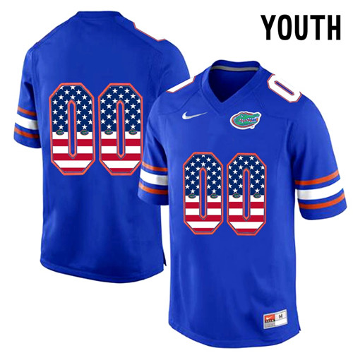 Youth Florida Gators Blue College Football Custom Limited Jersey