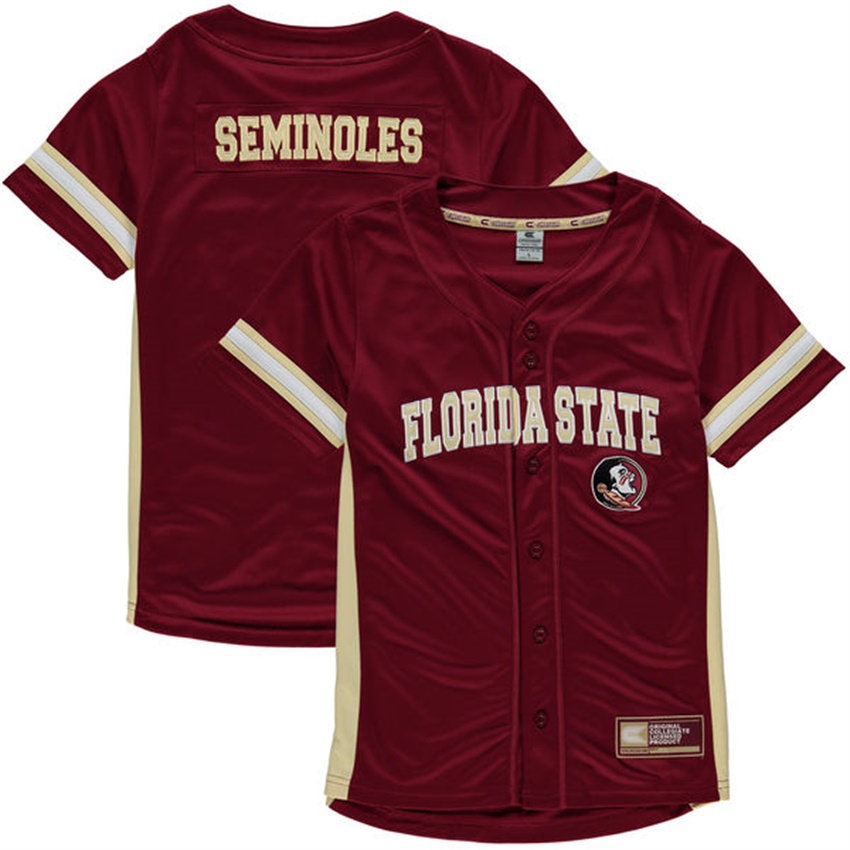 Youth Florida State Seminoles Garnet NCAA Baseball Jersey1