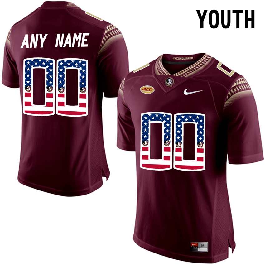 Youth Florida State Seminoles Red College Football Custom Limited Jersey