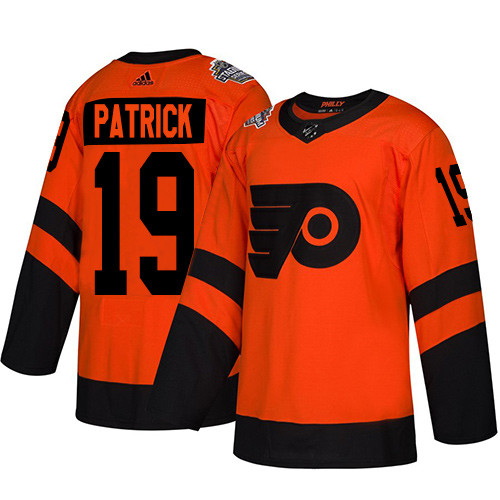 Youth Flyers #19 Nolan Patrick Orange Authentic 2019 Stadium Series Stitched Youth Hockey Jersey
