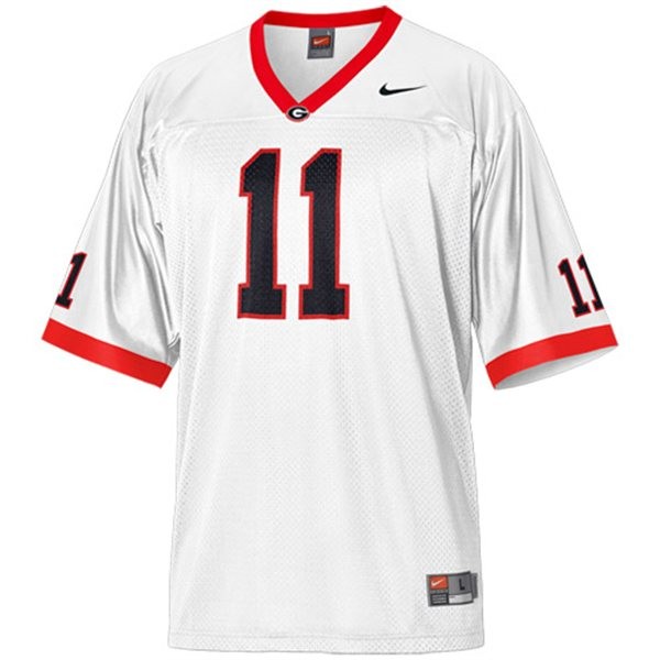 Youth Georgia Bulldogs #11 Aaron Murray White Football Jersey