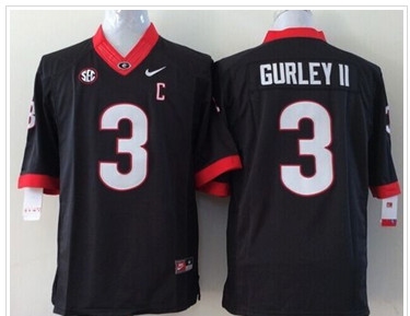 Youth Georgia Bulldogs #3 Todd Gurley II Black Stitched NCAA Jersey