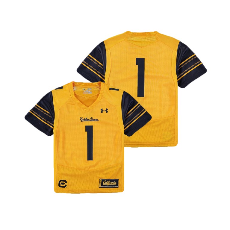 Youth Gold Under Armour College Football California Golden Bears Finished Replica Jersey