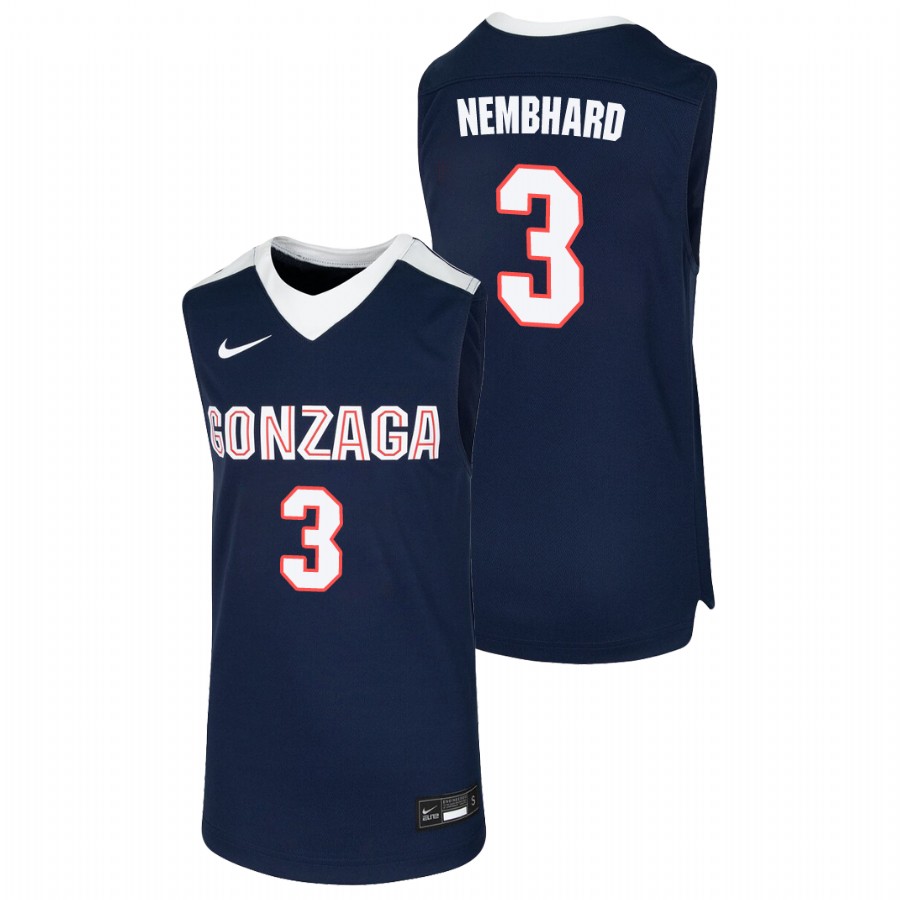 Youth Gonzaga Bulldogs Andrew Nembhard Jersey Navy