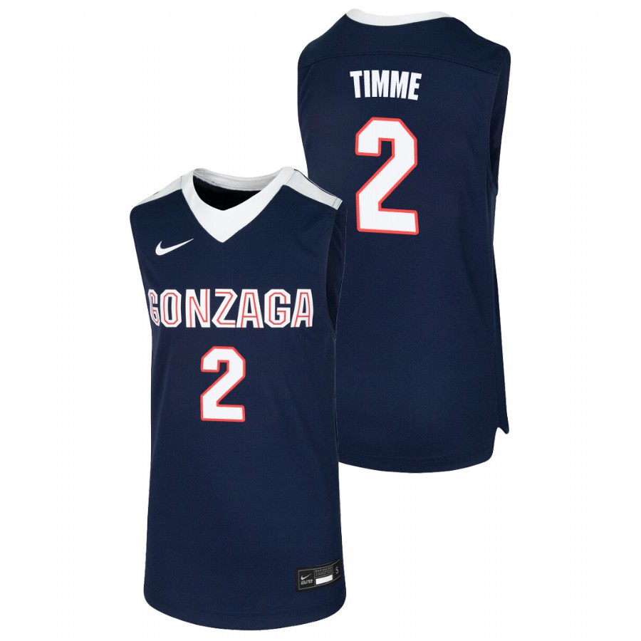 Youth Gonzaga Bulldogs Drew Timme Jersey Navy
