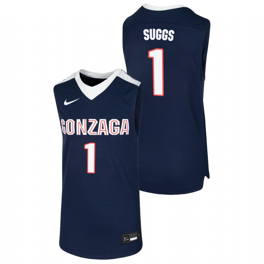 Youth Gonzaga Bulldogs Jalen Suggs Jersey Navy
