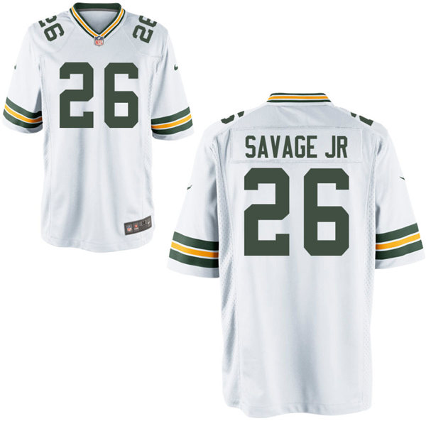 Youth Green Bay Packers #26 Darnell Savage Nike White Vapor Limited Player Jerse