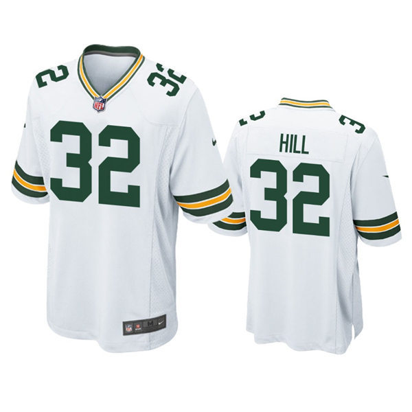 Youth Green Bay Packers #32 Kylin Hill Nike White Limited Jersey