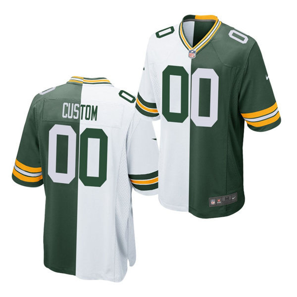 Youth Green Bay Packers Custom Aaron Rodgers Davante Adams Reggie White Cal Hubbard Jerry Kramer Brett Favre Nike White Gre