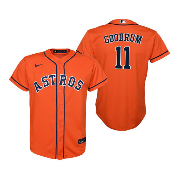 Youth Houston Astros #11 Niko Goodrum Nike Orange Alternate Jersey