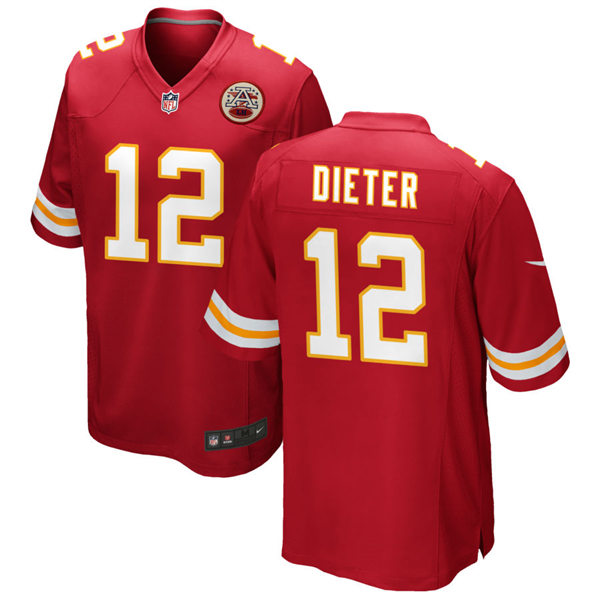 Youth Kansas City Chiefs #12 Gehrig Dieter Nike Red Limited Jersey