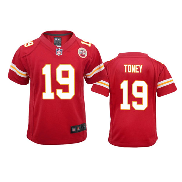 Youth Kansas City Chiefs #19 Kadarius Toney Nike Red Limited Player Jersey