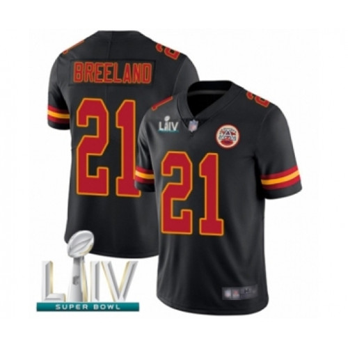 Youth Kansas City Chiefs #21 Bashaud Breeland Limited Black Rush Vapor Untouchable Super Bowl LIV Bound Football Jersey