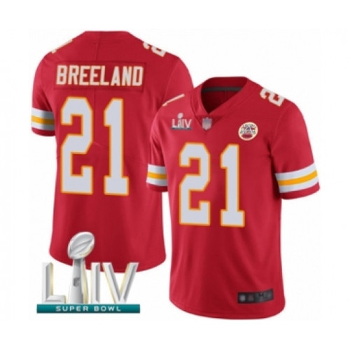 Youth Kansas City Chiefs #21 Bashaud Breeland Red Team Color Vapor Untouchable Limited Player Super Bowl LIV Bound Football Jersey