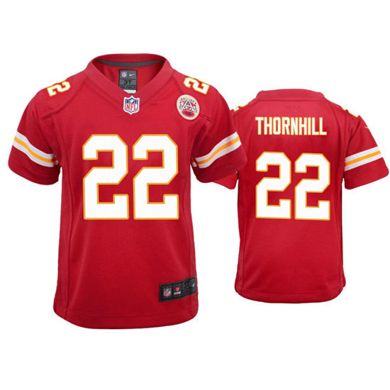 Youth Kansas City Chiefs #22 Juan Thornhil Nike Black Game Fashion Jersey