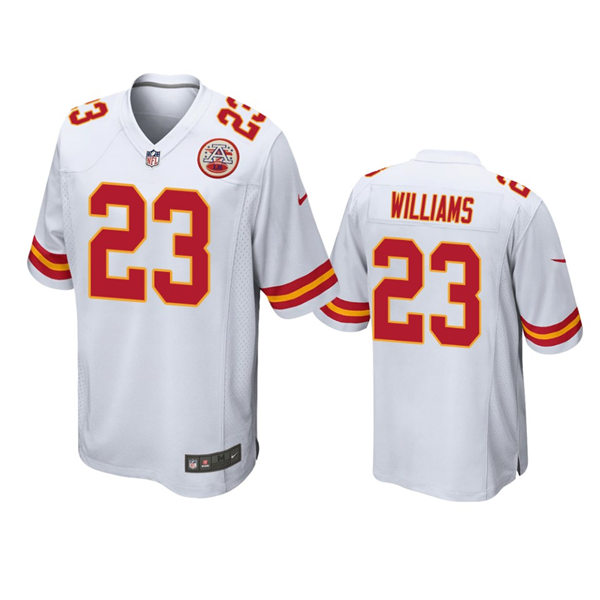 Youth Kansas City Chiefs #23 Joshua Williams White Stitched Limited Jersey