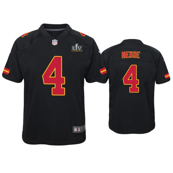 Youth Kansas City Chiefs #4 Chad Henne Nike Black Game Fashion Jersey
