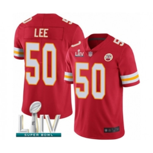 Youth Kansas City Chiefs #50 Darron Lee Red Team Color Vapor Untouchable Limited Player Super Bowl LIV Bound Football Jersey