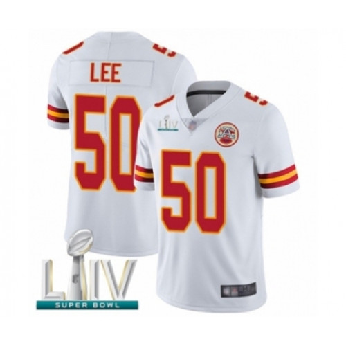 Youth Kansas City Chiefs #50 Darron Lee White Vapor Untouchable Limited Player Super Bowl LIV Bound Football Jersey