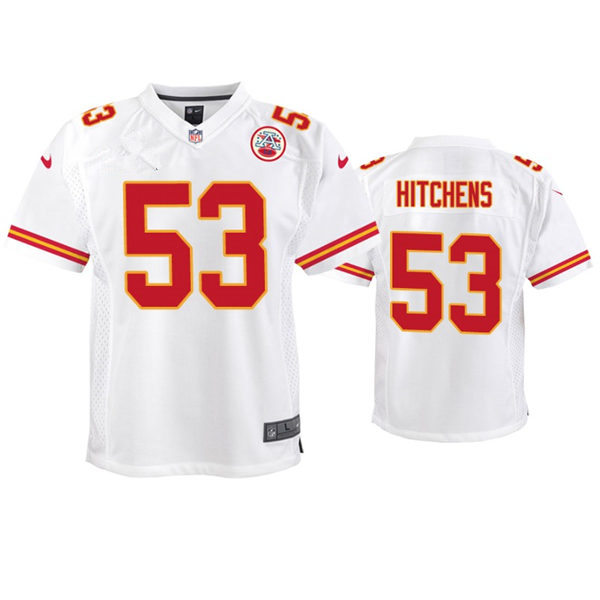 Youth Kansas City Chiefs #53 Anthony Hitchens Nike White Limited Jersey