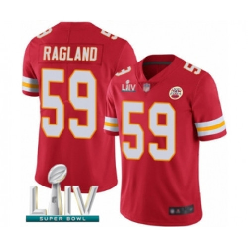 Youth Kansas City Chiefs #59 Reggie Ragland Red Team Color Vapor Untouchable Limited Player Super Bowl LIV Bound Football Jersey