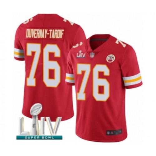 Youth Kansas City Chiefs #76 Laurent Duvernay-Tardif Red Team Color Vapor Untouchable Limited Player Super Bowl LIV Bound Football Jersey