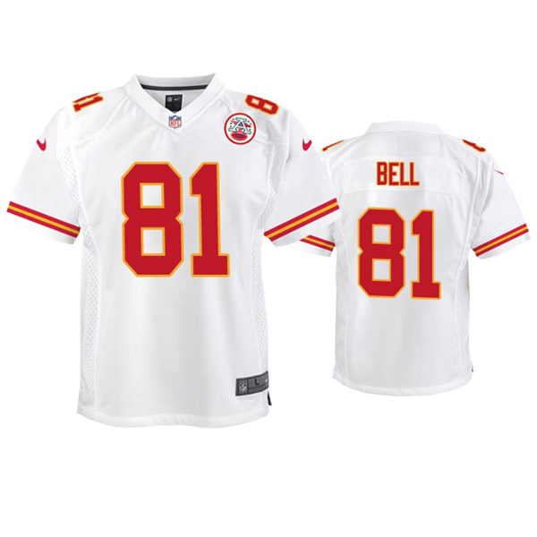 Youth Kansas City Chiefs #81 Blake Bell Nike White Limited Jersey