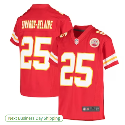 Youth Kansas City Chiefs Clyde Edwards-Helaire Nike Red Game Jersey