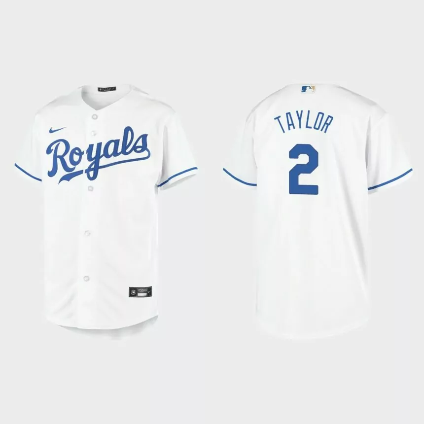 Youth Kansas City Royals Michael Taylor White Replica Home Jersey