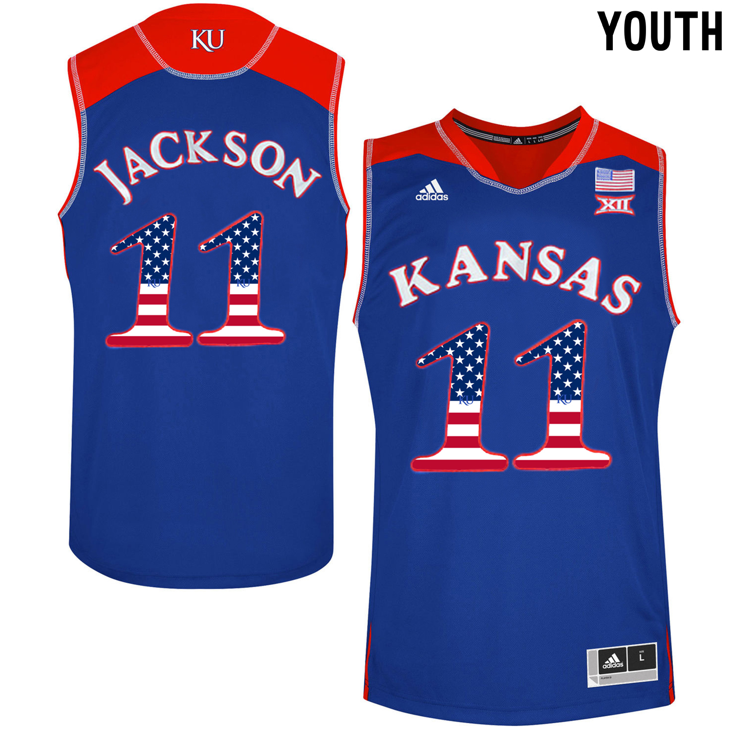 Youth Kansas Jayhawks Royal Blue Josh Jackson College Basketball Jersey