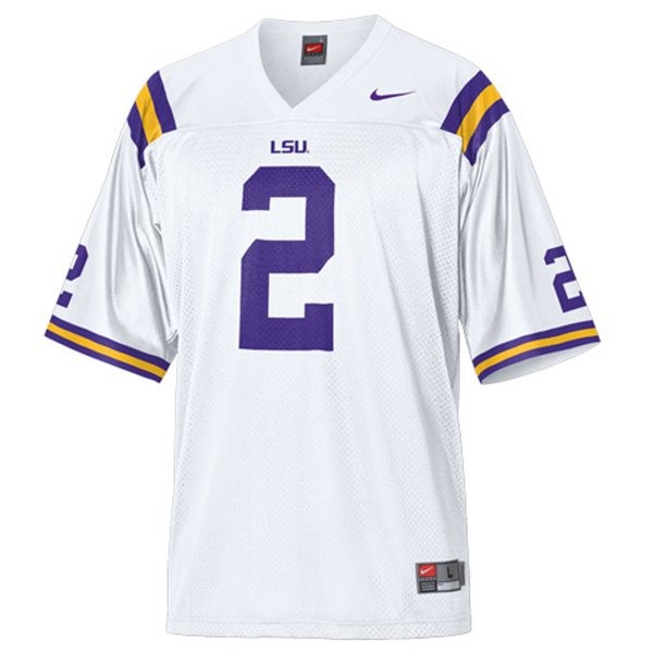 Youth LSU Tigers #2 Rueben Randle White Football Jersey