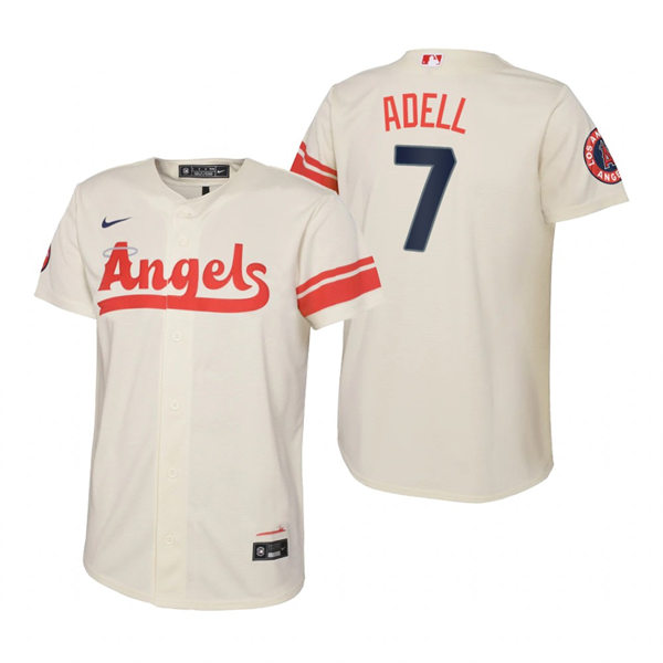 Youth Los Angeles Angels #7 Jo Adell Nike Cream 2022 City Connect Jersey