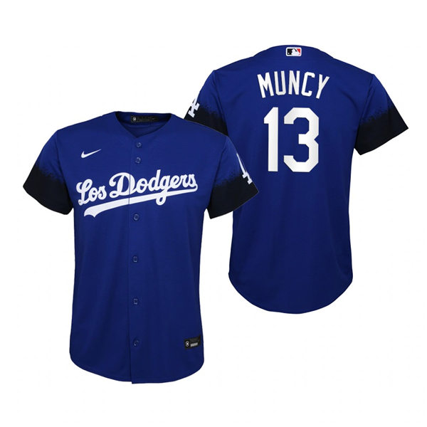 Youth Los Angeles Dodgers #13 Max Muncy Nike Royal 2021 MLB City Connect Jersey1