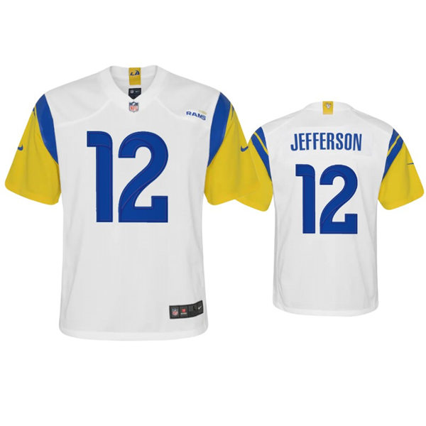 Youth Los Angeles Rams #12 Van Jefferson 2021 Nike White Modern Throwback Jersey