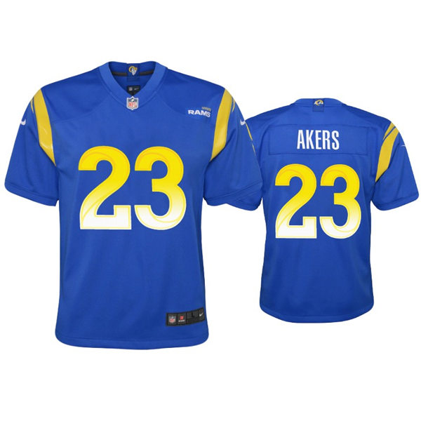 Youth Los Angeles Rams #23 Cam Akers Stitched Nike Royal Limite Jersey