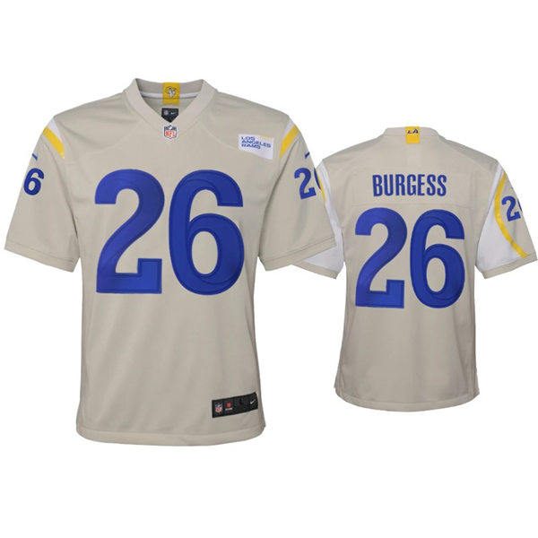 Youth Los Angeles Rams #26 Terrell Burgess Nike Bone Limited Jersey