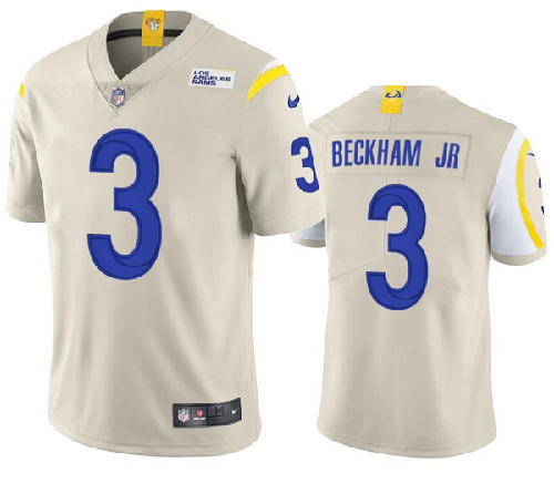Youth Los Angeles Rams #3 Odell Beckham Jr. Bone Vapor Untouchable Limited Stitched Jersey