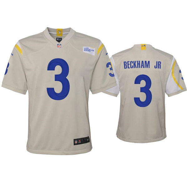 Youth Los Angeles Rams #3 Odell Beckham Jr. Nike Bone Limited Jersey
