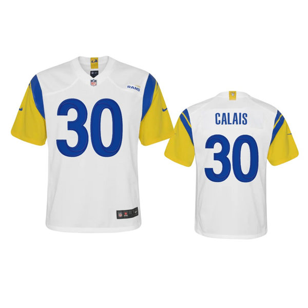 Youth Los Angeles Rams #30 Raymond Calais Nike 2021 White Modern Retro Jersey