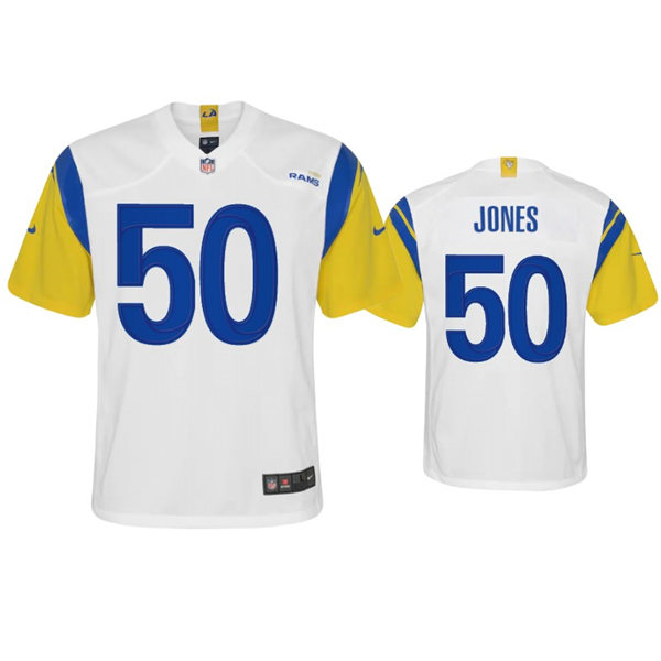 Youth Los Angeles Rams #50 Ernest Jones 2021 Nike White Modern Throwback Jersey