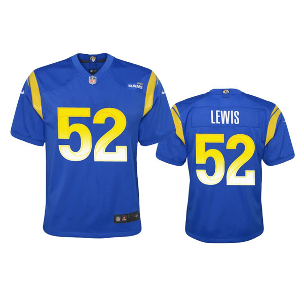 Youth Los Angeles Rams #52 Terrell Lewis Nike Royal Limited Jersey