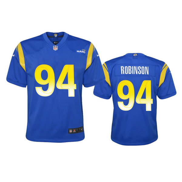 Youth Los Angeles Rams #94 A'Shawn Robinson Nike Royal Limited Jersey