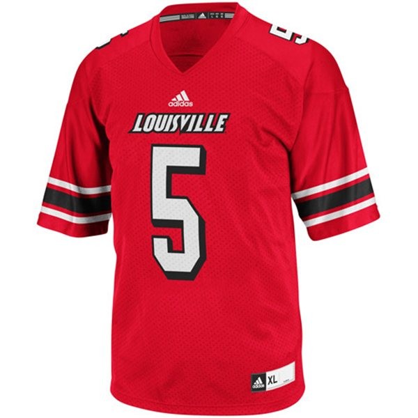 Youth Louisville Cardinals #5 Teddy Bridgewater Red Football Jersey