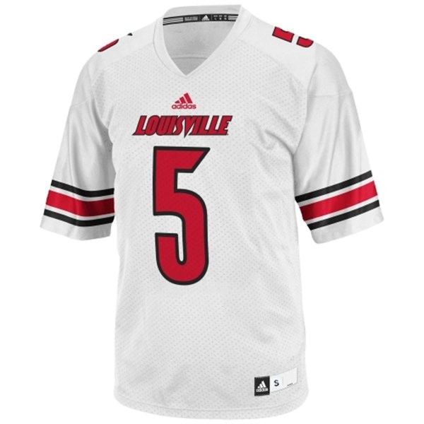 Youth Louisville Cardinals #5 Teddy Bridgewater White Football Jersey