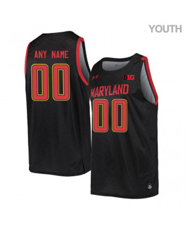 Youth Maryland Terrapins Custom Alex Len Kevin Huerter Juan Dixon Under Armour Black College Basketball Game 