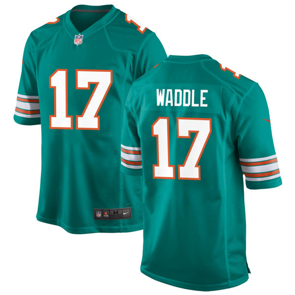 Youth Miami Dolphins #17 Jaylen Waddle Nike Aqua Retro Alternate Vapor Limited Jersey