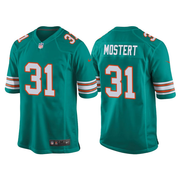 Youth Miami Dolphins #31 Raheem Mostert Aqua Retro Alternate Limited Jersey